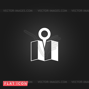 Flat location icon - vector clipart