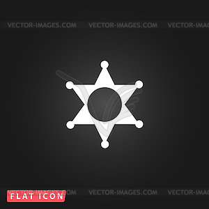 Sheriff star icon - royalty-free vector clipart