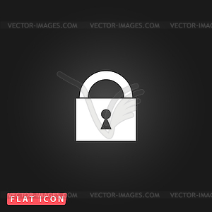 Padlock icon - vector clipart