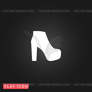 Женская обувь значок - векторизованное изображение