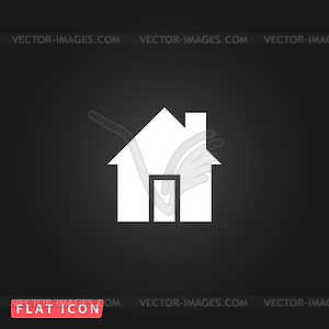 Retro style home icon - vector clipart / vector image