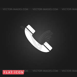 Telephone handset icon - vector clipart