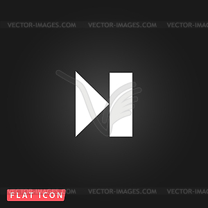 Next track web icon. Media player - vector clip art