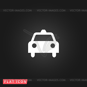 Taxi flat icon - vector clipart / vector image