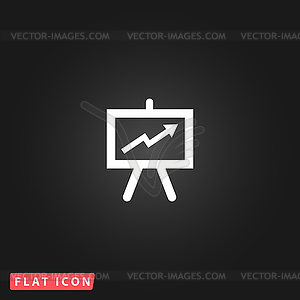 Presentation billboard icon symbol Flat modern web - vector clipart