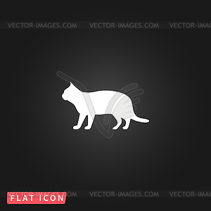 Silhouettes of cat - royalty-free vector image