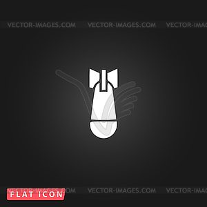 Air bomb icon. Flat illustrator - vector clip art