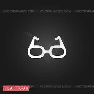 Glasses flat icon - vector image