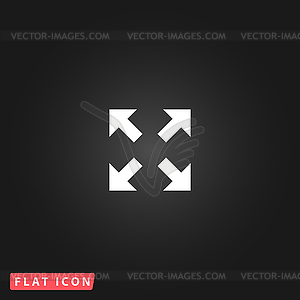 Arrows in four directions icon - vector clip art