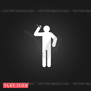 Man with cigarette - vector clipart