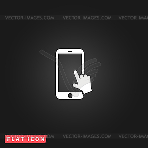 Hand slide smartphone - vector image