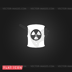 Container with radioactive waste icon - vector clipart