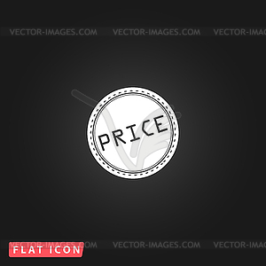 Price flat icon - vector clipart