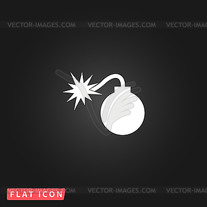 Bomb icon. Flat illustrator Eps 10 - vector clip art