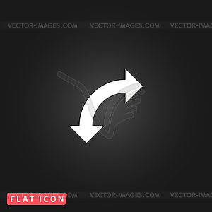 Turn arrow icon - vector image