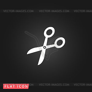 Retro scissors icon - vector clipart