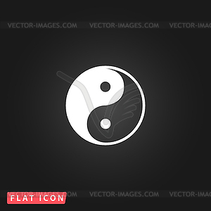 Ying-yang icon of harmony and balance - vector clip art