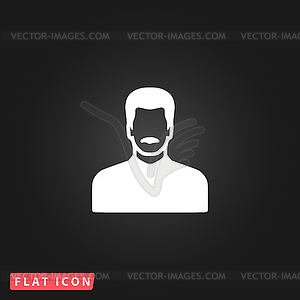 Man with Mustache Icon - vector image