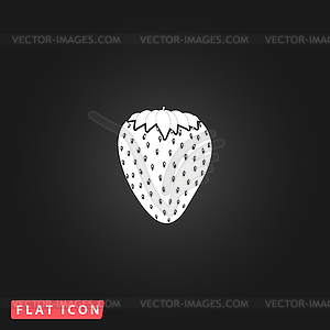 Strawberry flat icon - vector clipart