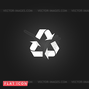 Recycling flat icon - vector clipart