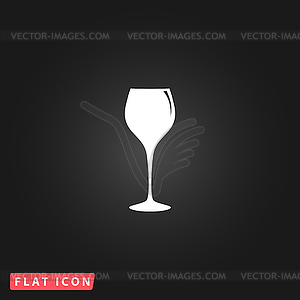 Elegant wine glass - vector clip art