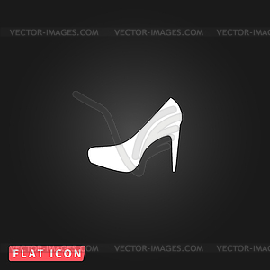 Female shoes flat icon - vector clipart