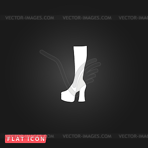 Chaussure woman flat icon - vector clipart
