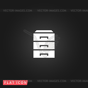 Chest of drawers icon - vector image