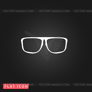 Glasses flat icon - vector image