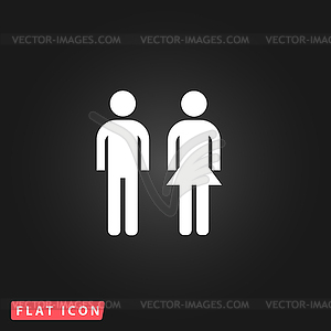 Мужчина и женщина - значок - векторизованное изображение клипарта