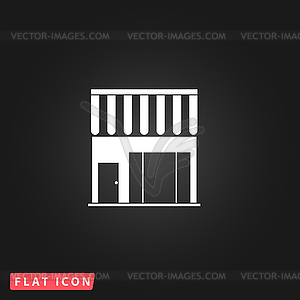 Shop flat icon - vector image