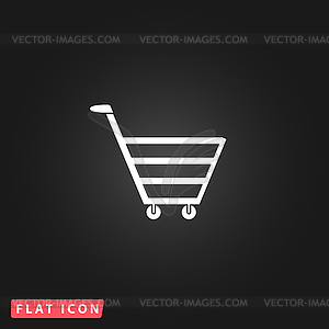 Trolley market flat icon - vector image