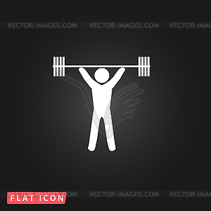Weightlifting flat icon - vector clipart