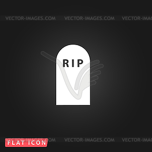 Grave flat icon - vector clip art