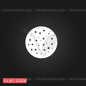 Moon flat icon - vector clipart