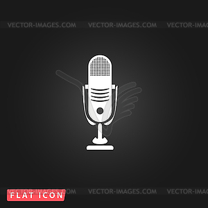 Simple retro microphone - vector image