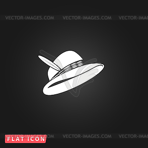 Hat with feather - vector clipart