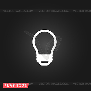 Led lamp flat icon - vector image