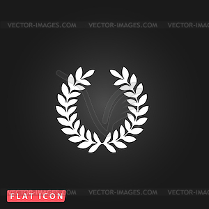 Wreath flat icon - vector clipart