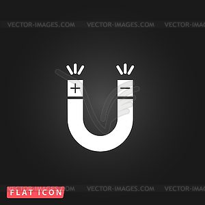 Magnet flat icon - vector clipart / vector image