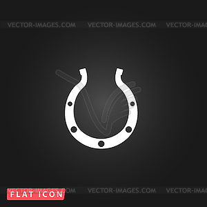 Luck Horseshoe flat icon - vector image