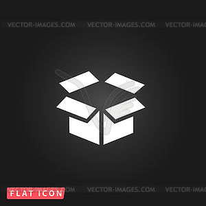 Open box icon - royalty-free vector clipart