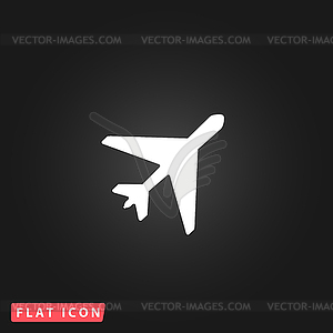 Plane flat icon - vector clipart