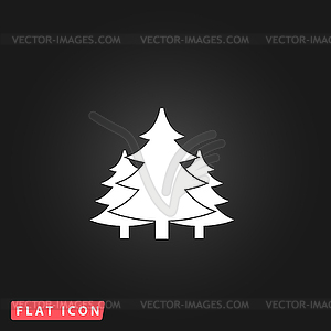 Tree flat icon - vector clip art