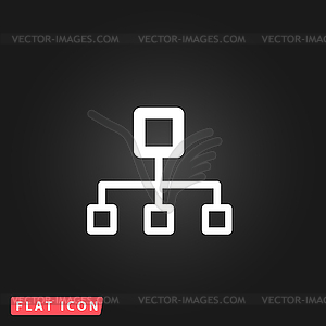 Network block diagram - vector image