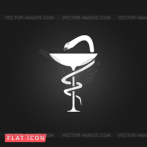 Pharmacy icon caduceus symbol - vector clip art