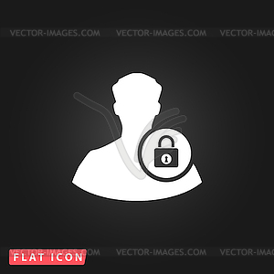 User login or authenticate icon - vector image