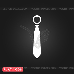 Tie flat icon - vector clipart