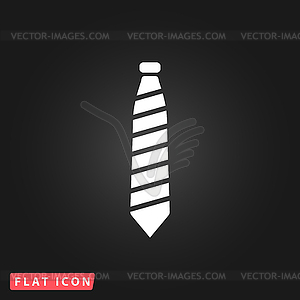 Striped necktie icon - vector image