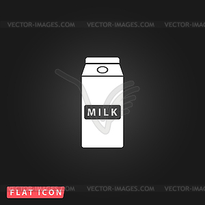 Pack of milk icon - stock vector clipart